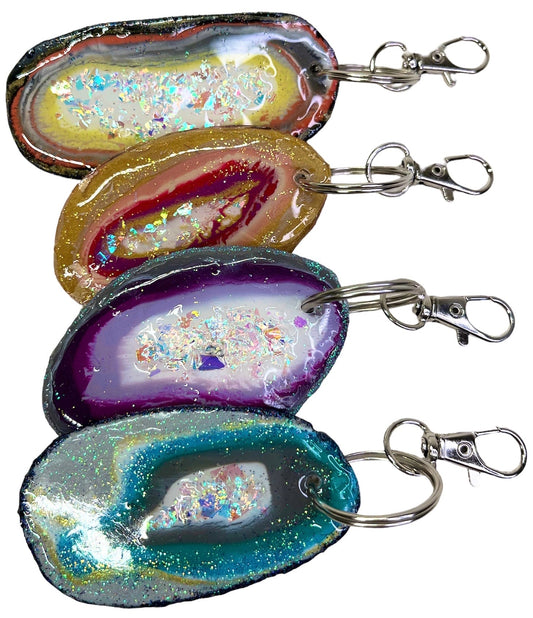 Glitter Stone Keychain